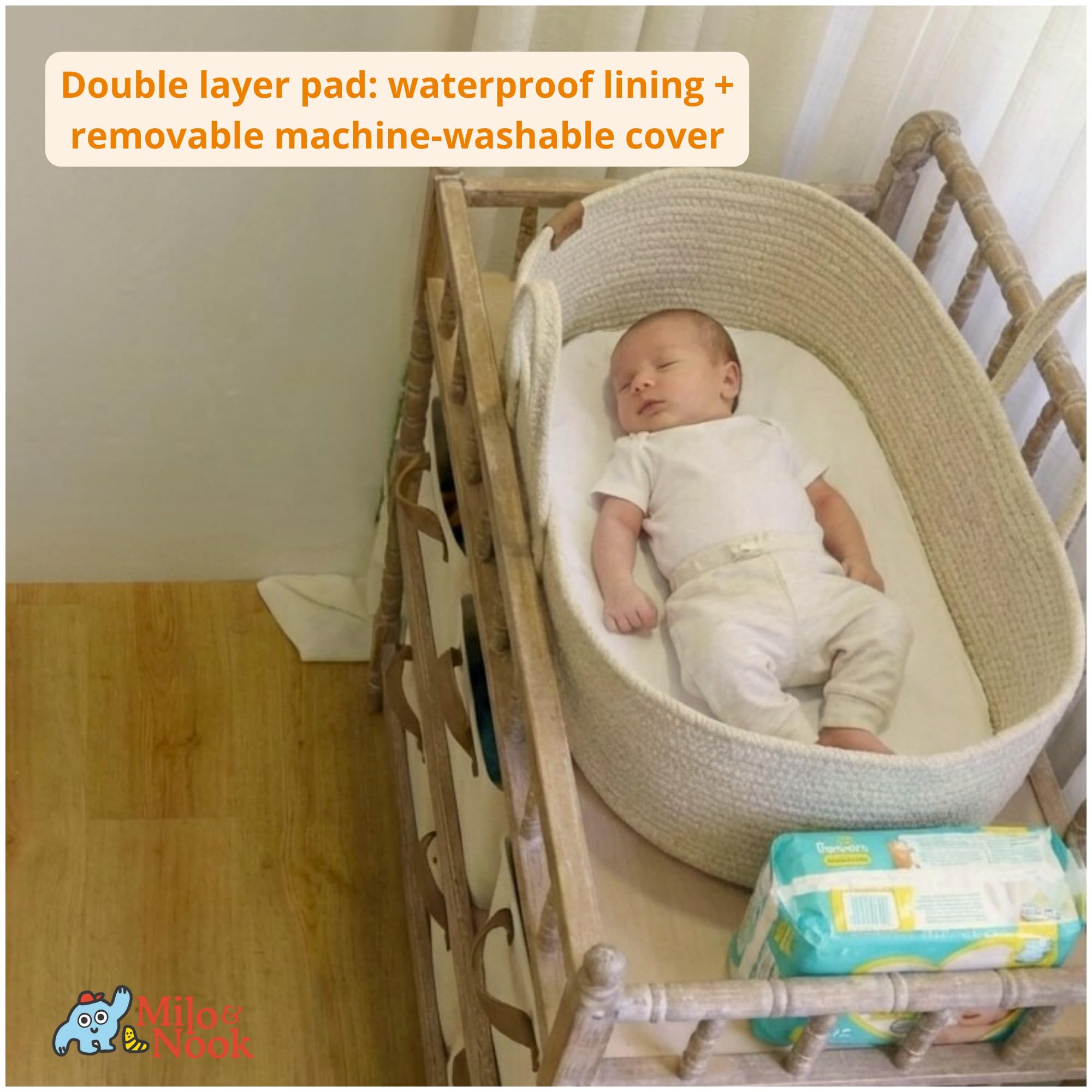Baby Changing Basket with Pad