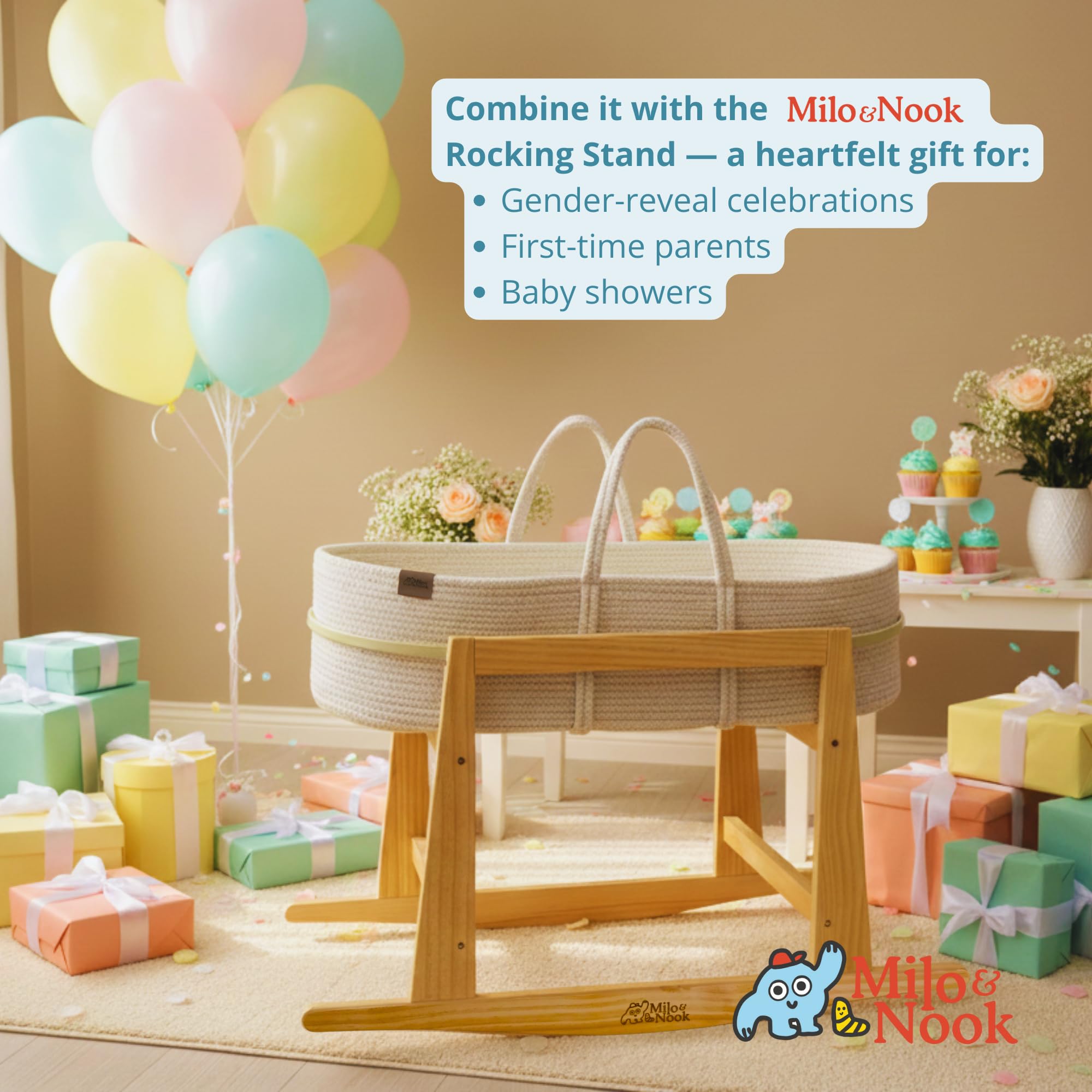 Baby Changing Basket with Pad