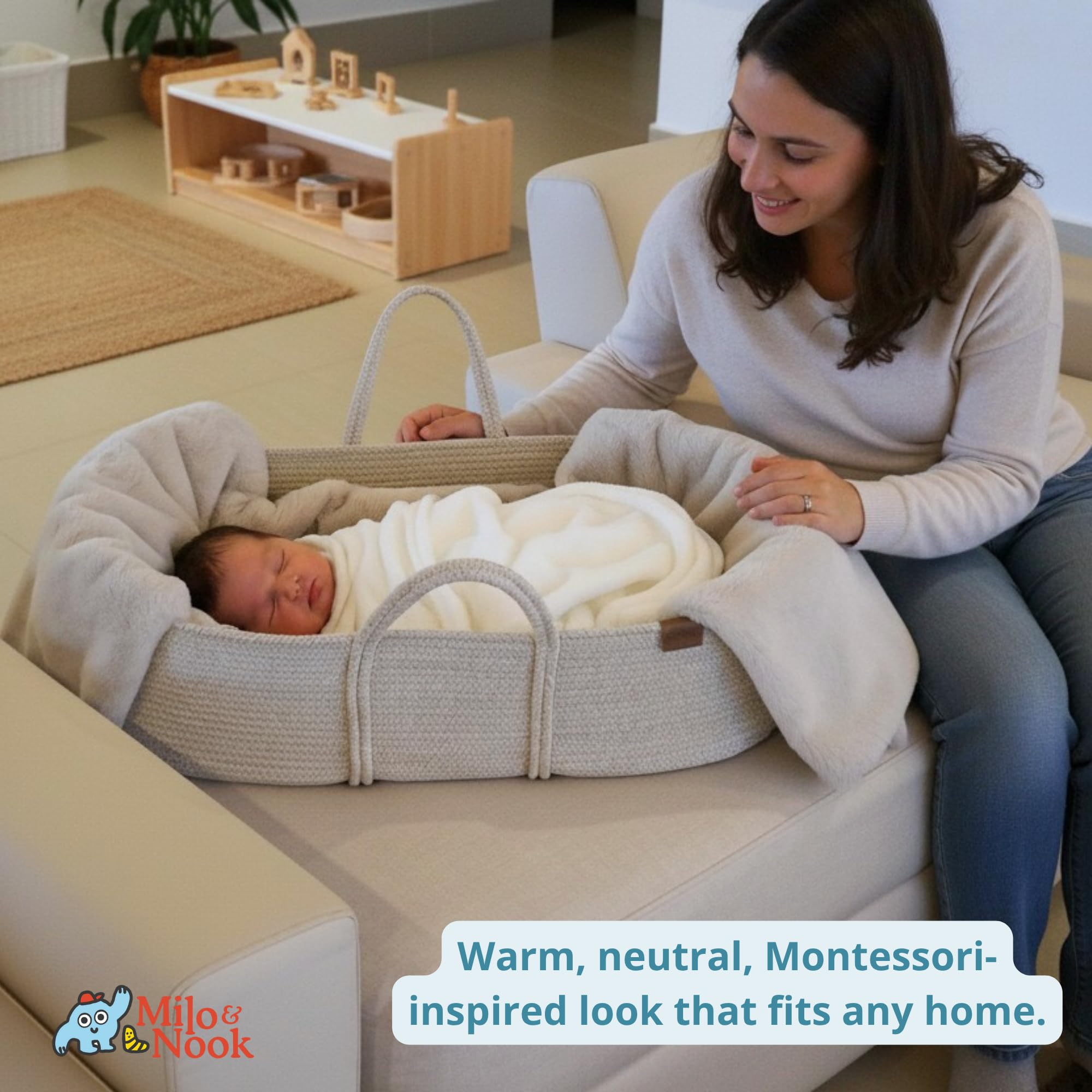 Baby Changing Basket with Pad