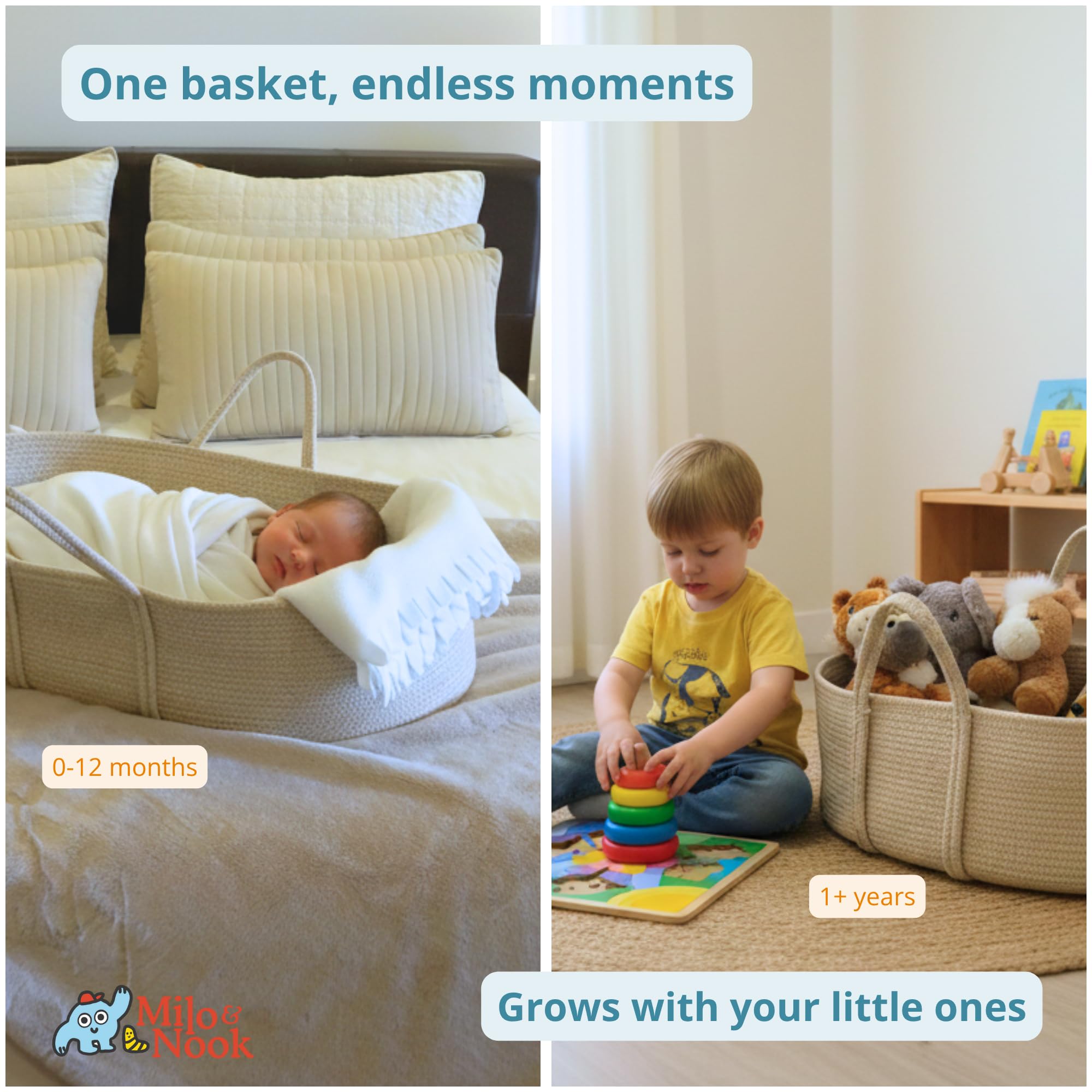 Baby Changing Basket with Pad