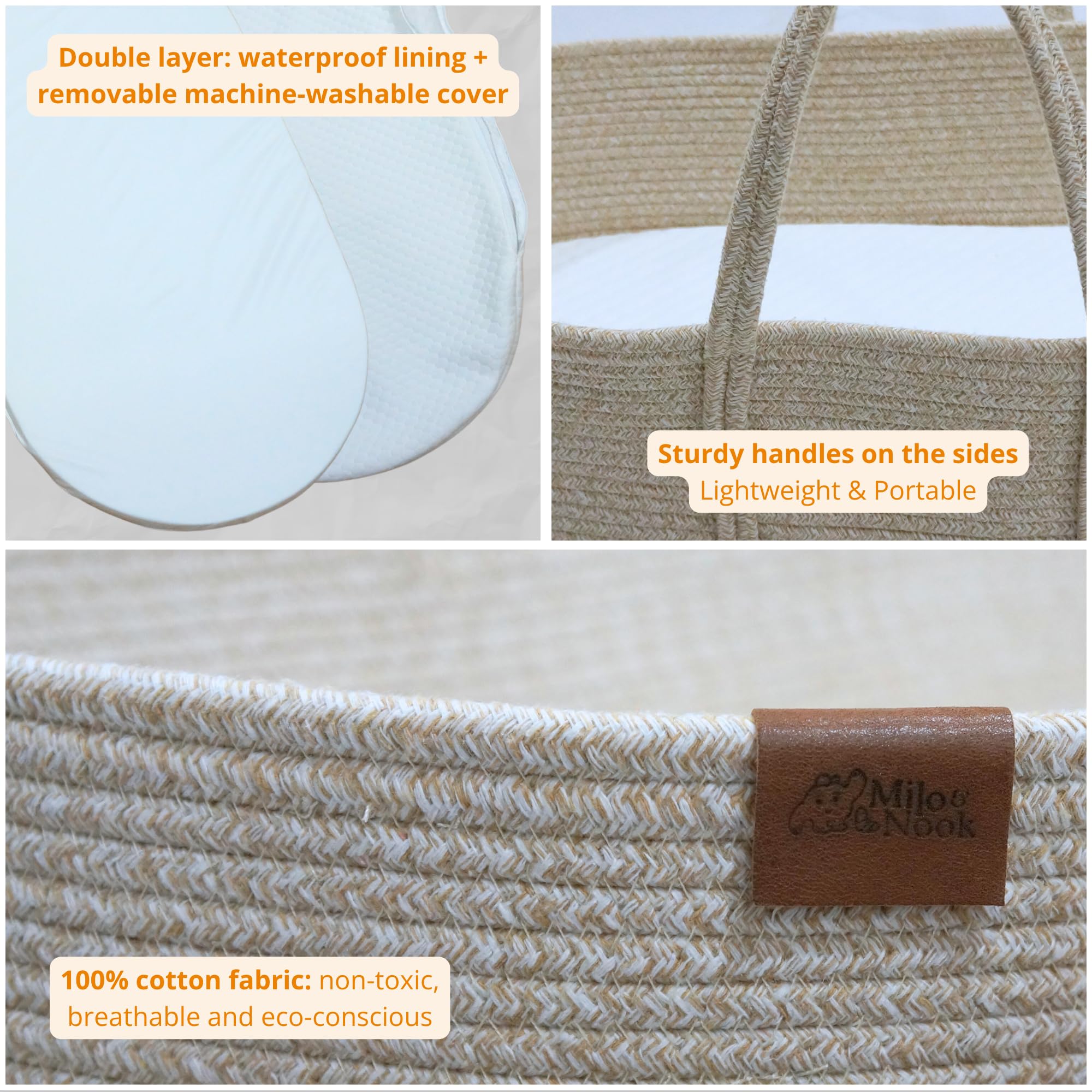 Baby Changing Basket with Pad